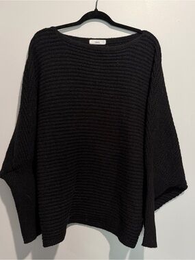 Shop Talulah Black Oversized Ribbed Knit Sweater L